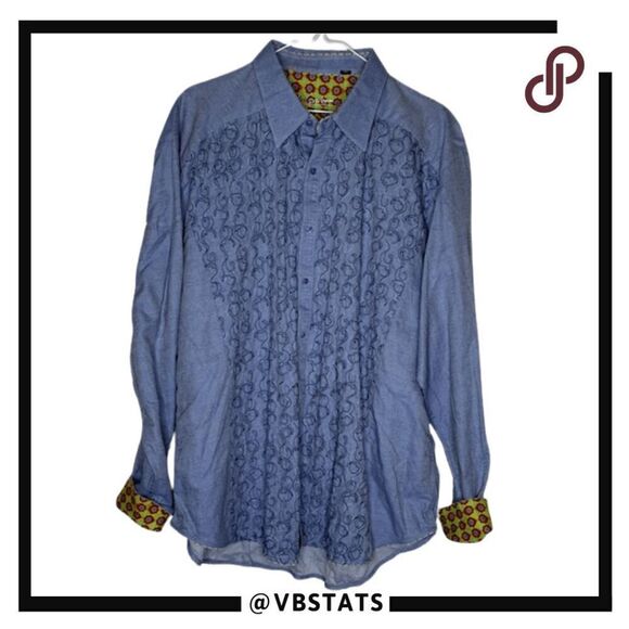 Robert Graham Other - Robert Graham Men's Geometric Button Down Shirt Blue Size‎ 2XL